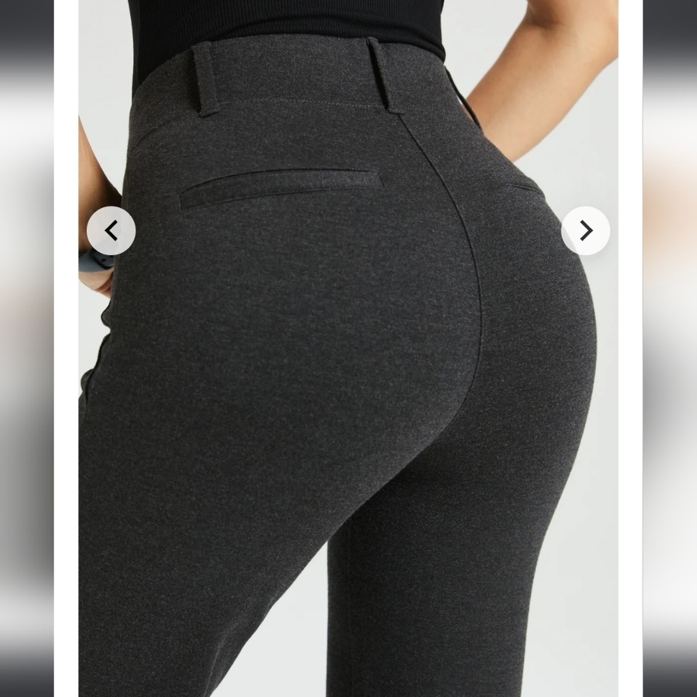 Betabrand Classic Dpyp Dress Pant Yoga Pant Charcoal Size Small — image 4 of 8